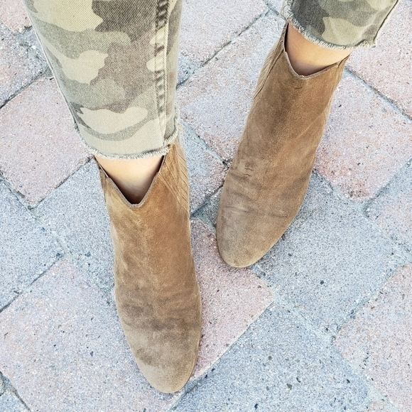 Vince Haider Taupe Suede Chelsea Ankle Boots in Flint Size 10 - Picture 5 of 12